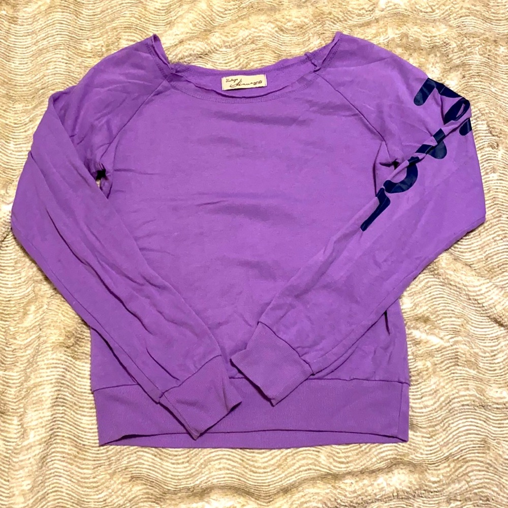 Vintage Havana Wide Neck Sweatshirt with Graphic